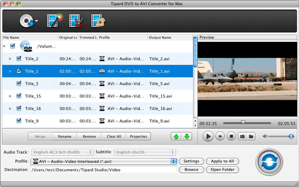 DVD to AVI Ripper for Mac - rip DVD to AVI Mac with Mac DVD to AVI Ripper