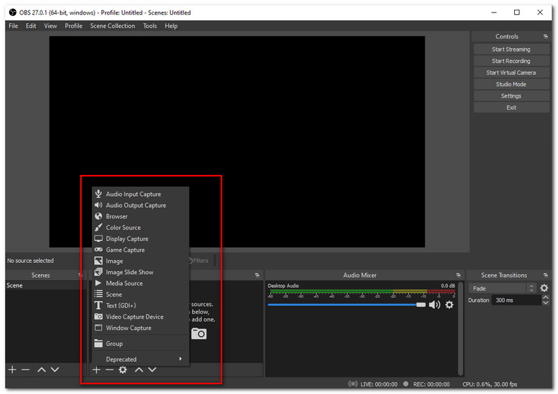 obs hd audio recorder 2 detected