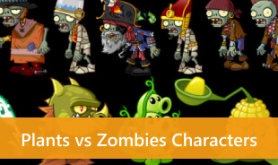 Karakter Tanaman vs Zombi