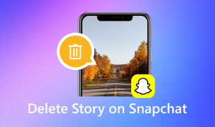 Удалить историю в Snapchat