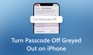 Disattiva il passcode in grigio su iPhone