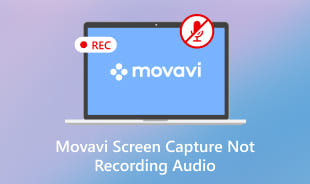 לכידת מסך של Movavi לא מקליט אודיו