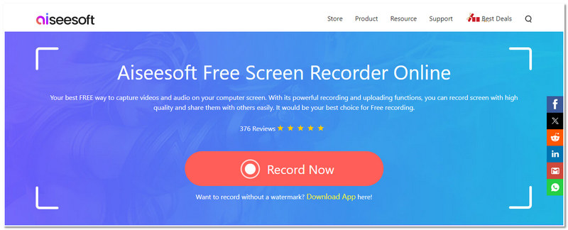 Aiseesoft Schermrecorder Online