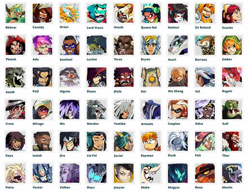 Danh sách nhân vật Brawlhalla