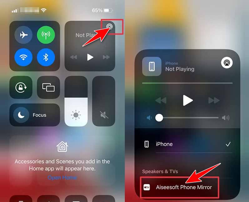 Transmisikan iPhone ke Mac