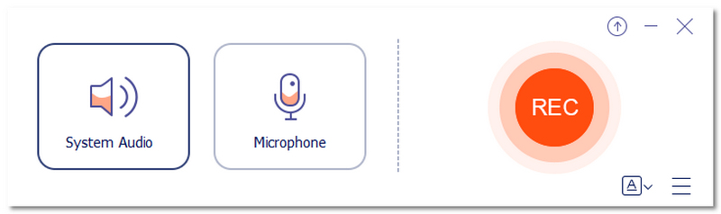 Interface en ligne de l'enregistreur audio gratuit Anymp4