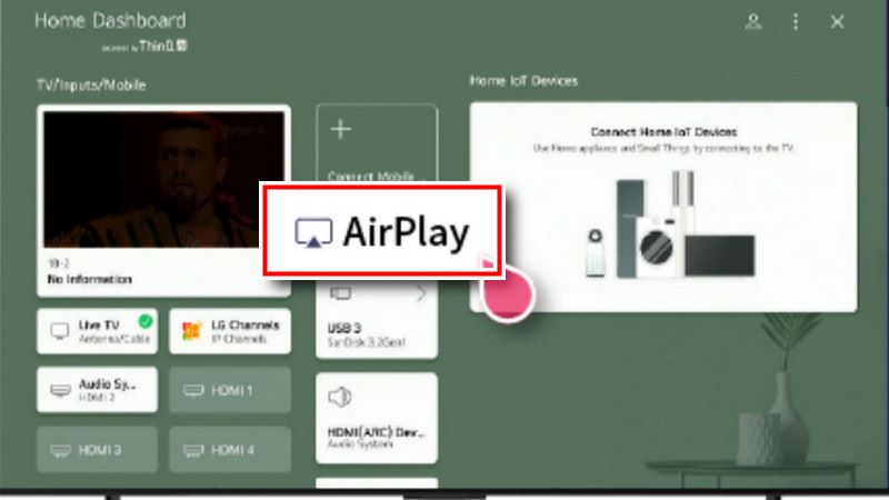 Abrir Airplay en Lg