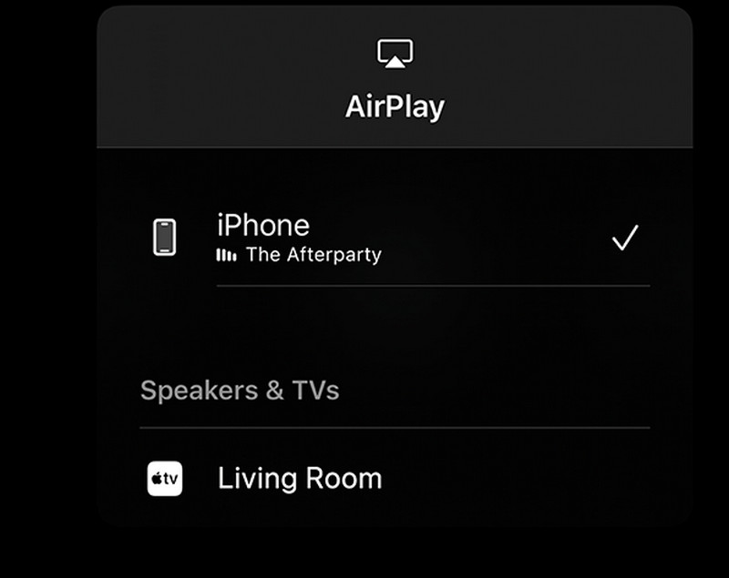 Inicie o Airplay para espelhar