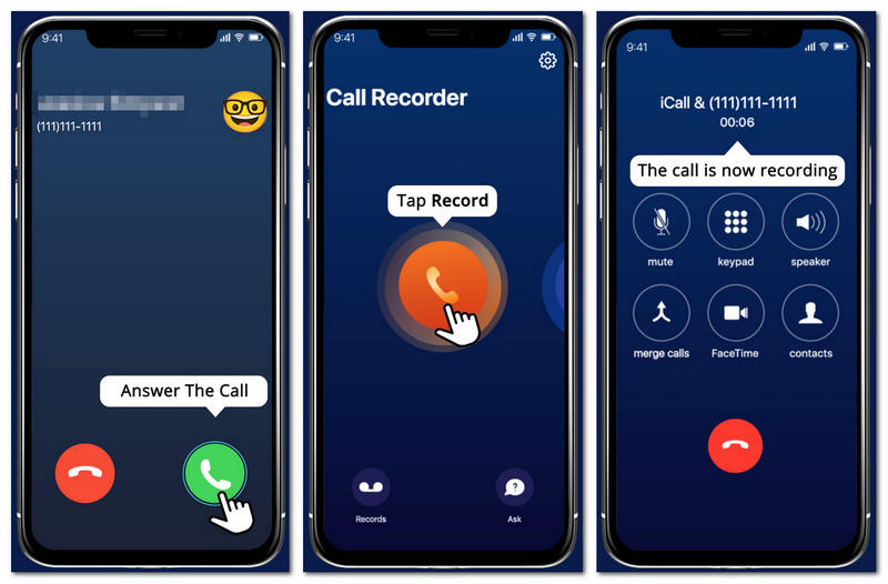 Grabador de llamadas Funciones de iCall Recorder