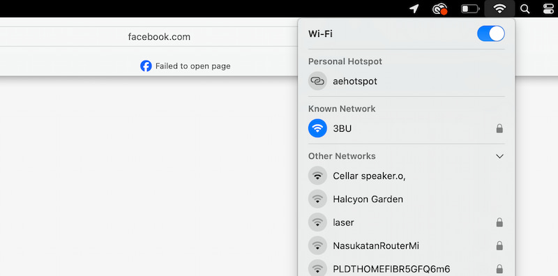 Chrome Facebook Połącz Wi-Fi