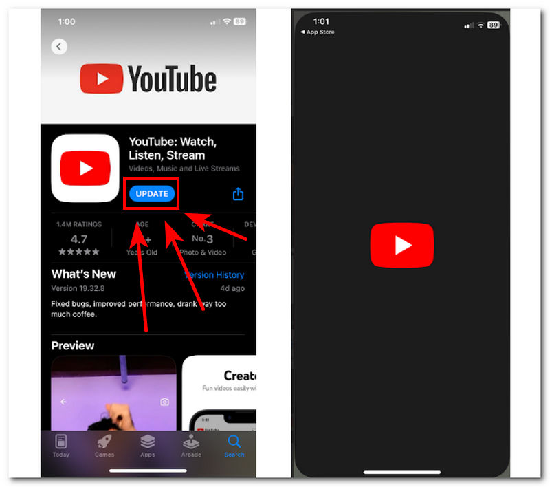 Update Youtube App