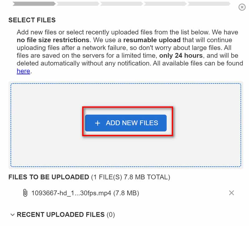 Add New Files Hdconvert Online