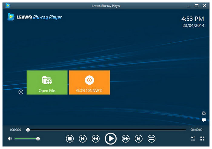 Leawo Blu Ray Player Interface