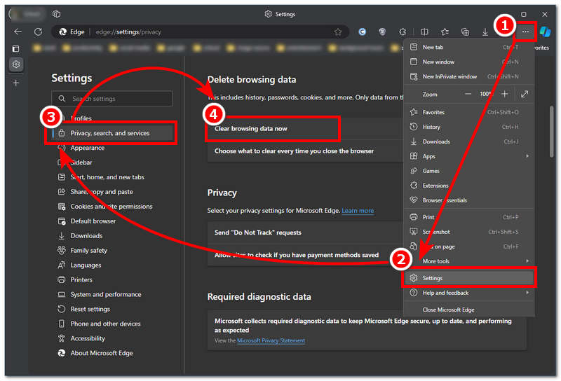 Localizar Borrar datos de navegación