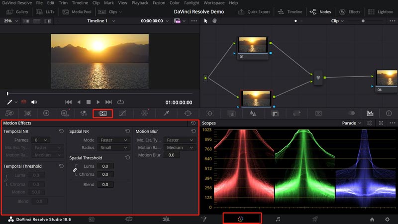 Davinci Resolve의 모션 효과