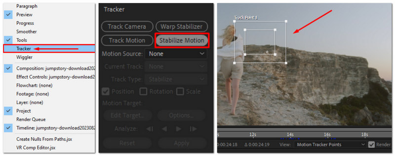 ทำให้วิดีโอมีเสถียรภาพใน After Effects ด้วยเครื่องมือ Tracker