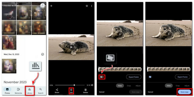 Stabilize Video in Google Photos on Android