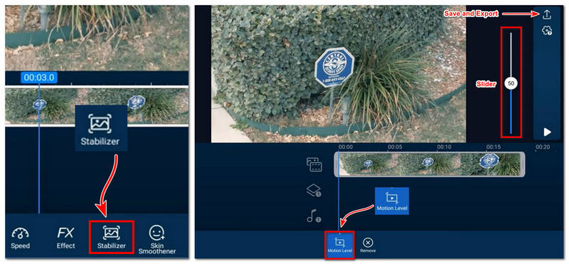 Stabiliseer video op iPhone Android met Powerdirector