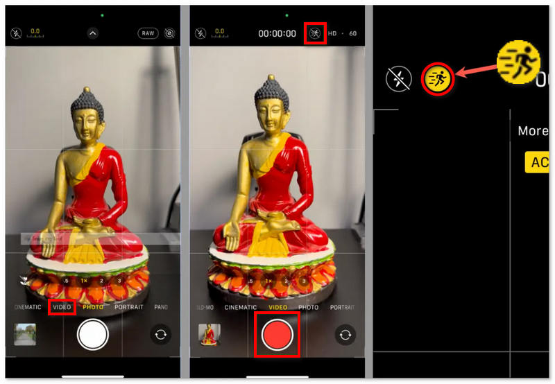 Stabilizza i video su iPhone con la modalità Azione